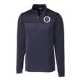 thumbnail image 2 of Men's-Cutter & Buck  Navy New England Revolution Big & Tall Traverse Stretch Eco Stripe Quarter-Zip Pullover, 2 of 3