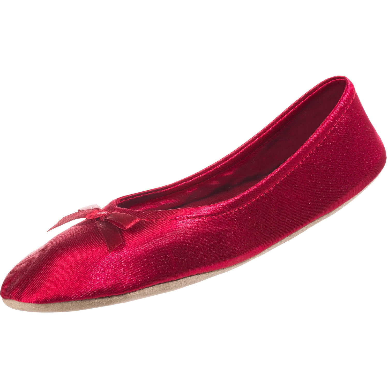 red satin ballet slippers