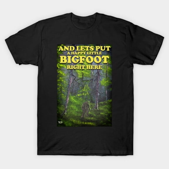 Happy Little Bigfoot Funny Sasquatch Graphic, H17814 T-Shirt, for Men and Women, Up to Size 5XL