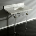 thumbnail image 6 of Kingston Brass KVPB36MA0 Templeton 36" Oval Marble Wall Mounted Bathroom Console - Carrara, 6 of 6