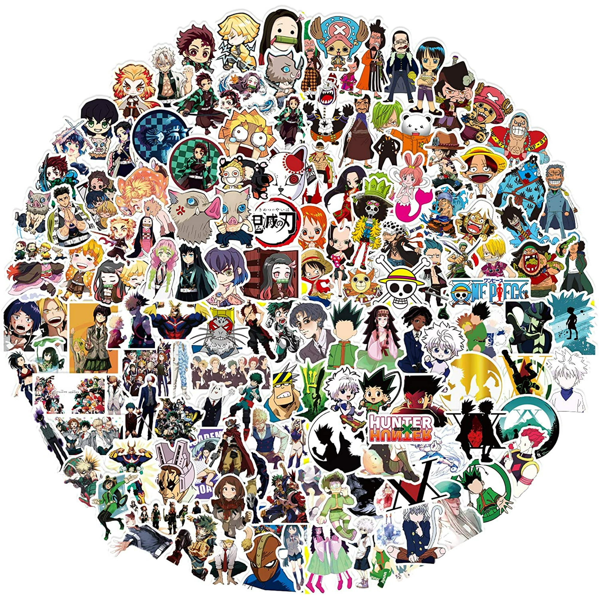 Lot De 100 Autocollants Anime Pour Enfants Adolescents