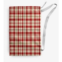 Simply Daisy Canvas Plaid 28 x 36 inch Red Laundry Bag