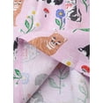 thumbnail image 3 of WIBACKER 2-7T Toddler Girl Boho Holiday Casual Dress Short Sleeve Summer Dresses for Kids - 1 Piece Pink Cat, 3 of 9
