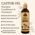 thumbnail image 4 of OKAY MEN Castor Oil Beard and Hair 3 in 1 Shampoo, Conditioner, Dandruff Treatment 16oz, 4 of 5