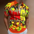 thumbnail image 2 of Sound Effect -BINGO! Men Zipper T-shirt Summer Casual Short Sleeve T-shirt Top, 2 of 7