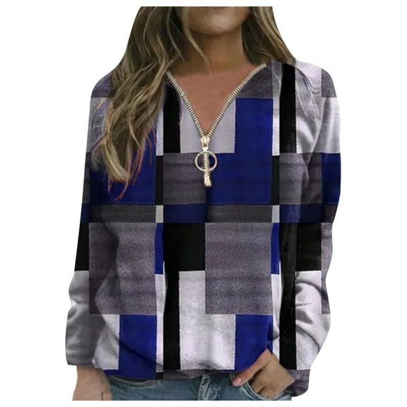 Graphic Zipper Womens Pullover Basic Roomy Womens Pullover Sweatshirt Crewneck Long Sleeve Cotton Athleisure Wear For Women Sales Or Clearance
