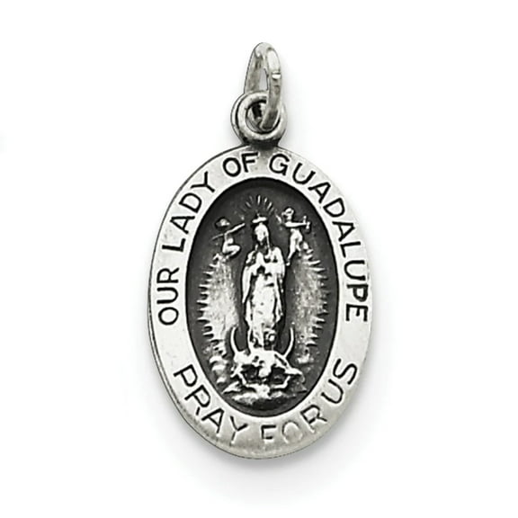 FJC Finejewelers Sterling Silver Our Lady Of Guadalupe Medal Pendant Necklace - Chain Included