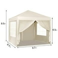 thumbnail image 2 of 10'x10' Folding Canopy with 4 Removable Sidewalls,UPF 50 EZ Pop Up Canopy 4Pcs Weight Bag and Carry Bag, 2 of 7