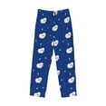 thumbnail image 6 of Uemuo Moon Lamb Pattern Men's Wide Leg Palazzo Lounge Pants with Pockets Light Weight Loose Comfy Casual Pajama Pants-Small, 6 of 9