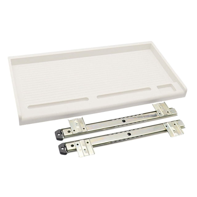 en el escritorio PC Keyboard Cajón Bandeja de cajas Accesorio de reemplazo de reemplazo fácilmente Instale 20.2x10.6 pulgadas con tornillos White 35 mm W Rail