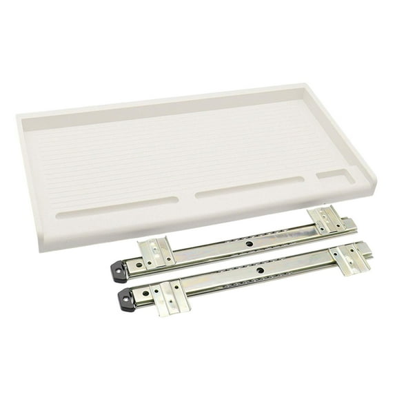 figatia under Desk PC Keyboard Drawer Tray Desktop Extender Replacement Saving Space Push and Pull Smooth 51.5x27cm Keyboard Organizer White 35mm W Rail