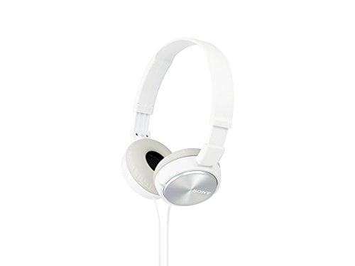 Sony MDR-ZX310-White Wired Headphones with Lightweight Adjustable 