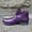 Purple, variant on DPTALR Women's Shoes Retro Solid Color Low Heel Zipper Short Leather