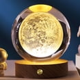 thumbnail image 4 of 3D Crystal Ball Night Light Rechargeable Battery Soft Light Multifunction Crystal Ball Lamp with Wooden Base for Home Bedroom, 4 of 7