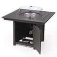 thumbnail image 4 of WestinTrends Helios Modern Outdoor Patio Propane 42" Square Fire Pit Table (Rocks Not Included), Gray, 4 of 14