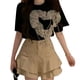 thumbnail image 3 of Conjunto de falda y tops para mujer,Falda de camiseta para mujer Conjunto de falda para mujer Traje de dos piezas Integración perfecta, 3 of 8