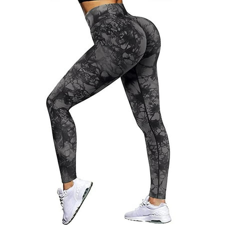 YVYVLOLO Women High Waist Workout Gym Butt Lift Seamless Leggings Yoga  Pants Tights(Y326-Camo Green-M) 