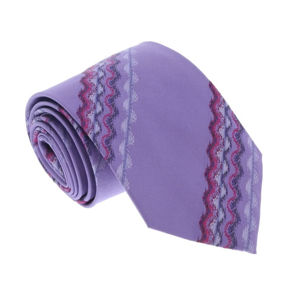 Missoni U4310 Purple Sharkskin 100% Silk Tie for mens