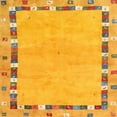 thumbnail image 1 of Ahgly Company Machine Washable Indoor Square Contemporary Orange Area Rugs, 5' Square, 1 of 7
