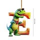 thumbnail image 2 of Colgante de dinosaurio con la letra D, decoración navideña, colgante de dinosaurio con la letra D, estilo adorable, decoración festiva para el hogar, regalo único, marco de metal.,Wsvlmg, 2 of 9