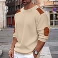 thumbnail image 2 of Wyzesi Chandails en Molleton Noirs Cardigan Grande Taille Mode Homme Loisirs Automne et Hiver Col Fileté Manches Raglan Pull Pull Manches Longues, 2 of 8