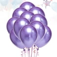 thumbnail image 4 of Eease 50pcs Purple Metallic Latex Party Balloons Graduation Fiesta Supplies, 4 of 5