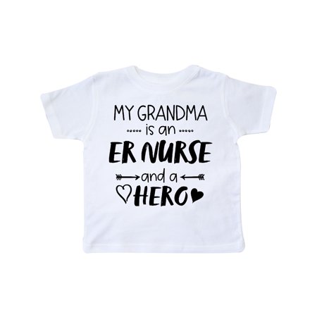 

Inktastic My Grandma is an ER Nurse and a Hero Gift Toddler Boy or Toddler Girl T-Shirt