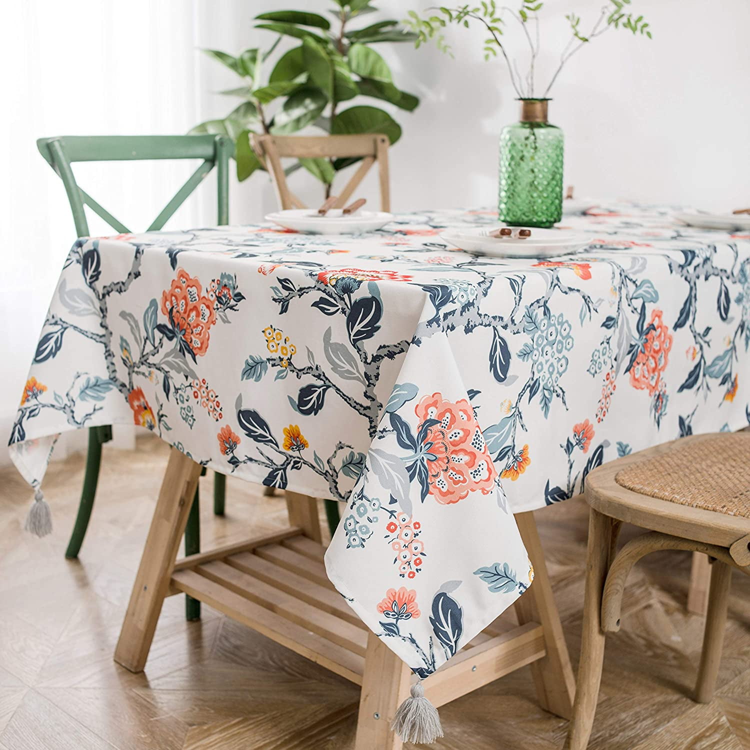 DriftAway Ada Tassel Rectangle Decorative Table Cloth for Indoor ...