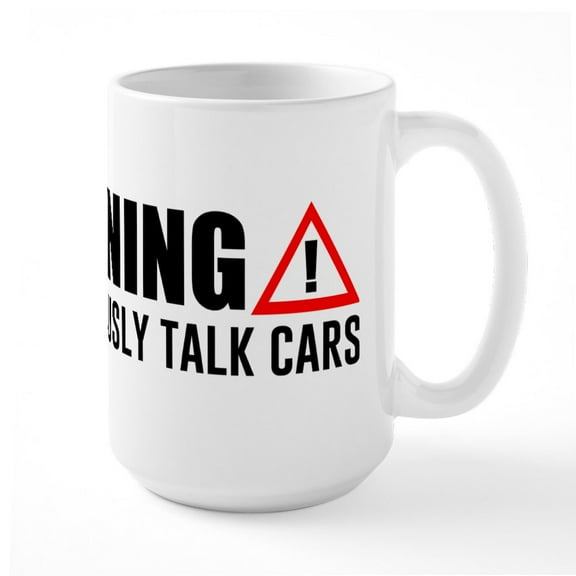 CafePress - Warning May Spontaneously - 15 oz Ceramic Large White Novelty Mug