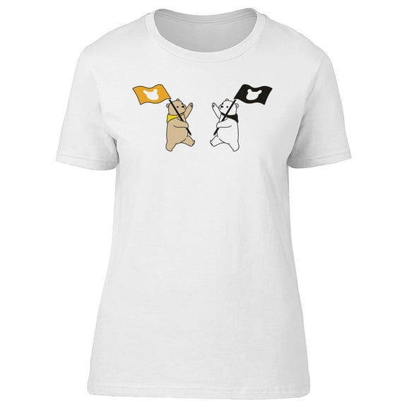 Bears With Bear Flags Tee Women's -Image by Shutterstock