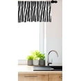 thumbnail image 3 of Ambesonne Zebra Print Window Valance, Simplistic Exotic Skin, 54" X 18", Charcoal Grey and White, 3 of 3