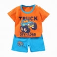 thumbnail image 4 of KPOPLK Infant Baby Boy Outfits 2Pcs Set Short Sleeve for 2t 3t 4t 5t 6t T-Shirt with Cute Pattern and Soft Shorts Clothing Summer 0-12 Months Size 12-18 Months,Orange, 4 of 4