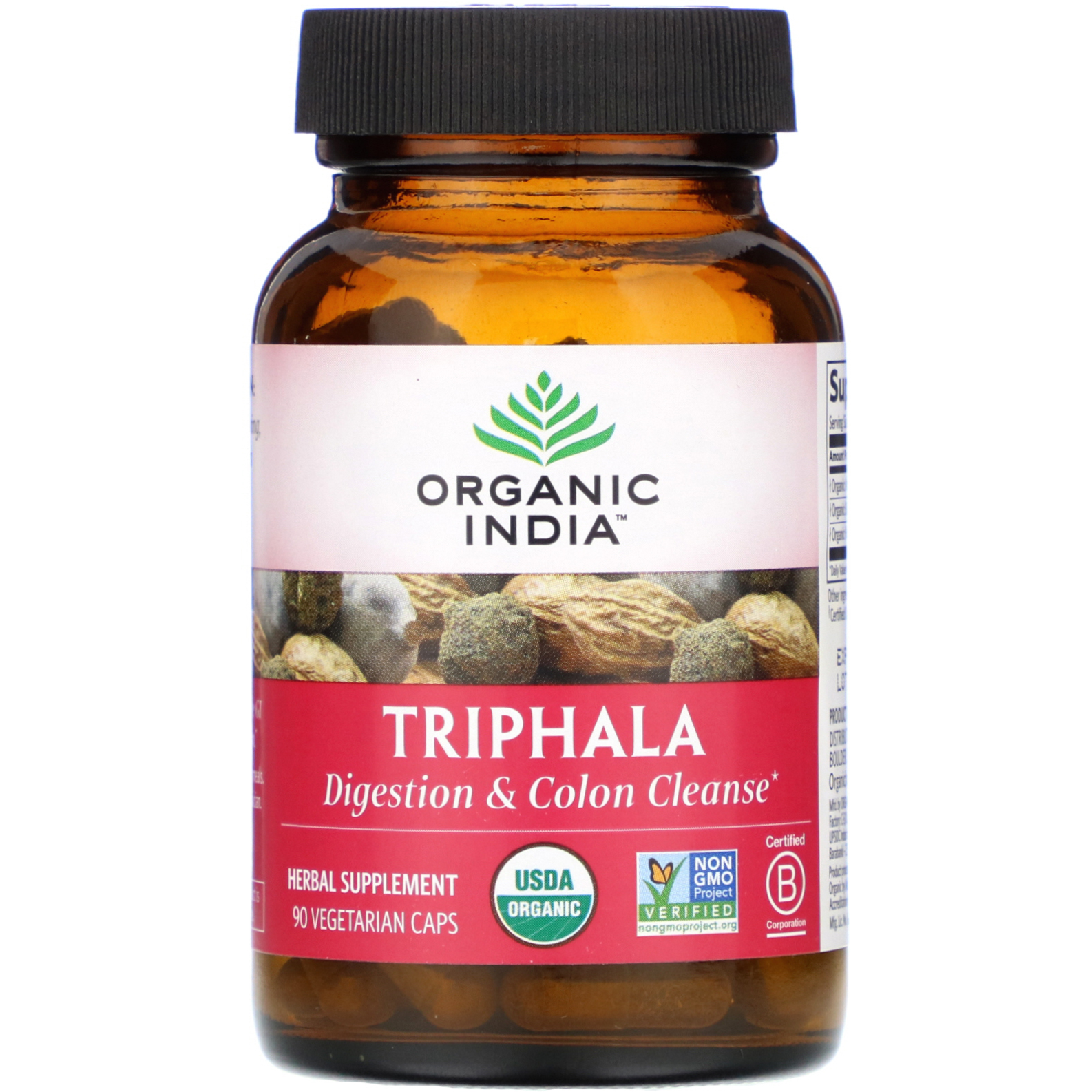 Pack Of 2 Organic India Triphala 90 Vegetarian Caps