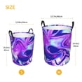 thumbnail image 3 of Susaid Swirl Print Blue Purple1 Print Waterproof Oxford Cloth Storage Circular Laundry Hamper BasketCapacity for Home-Medium, 3 of 6