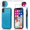 thumbnail image 5 of Funda para iPhone Xs Max con tarjetero de piel sintética con estampado de flores de datura, 5 of 5