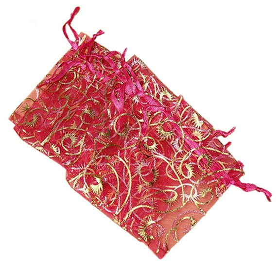 comerut 100Pcs Organza Gift Bags Jewellery Christmas Wedding Party Packing Pouches