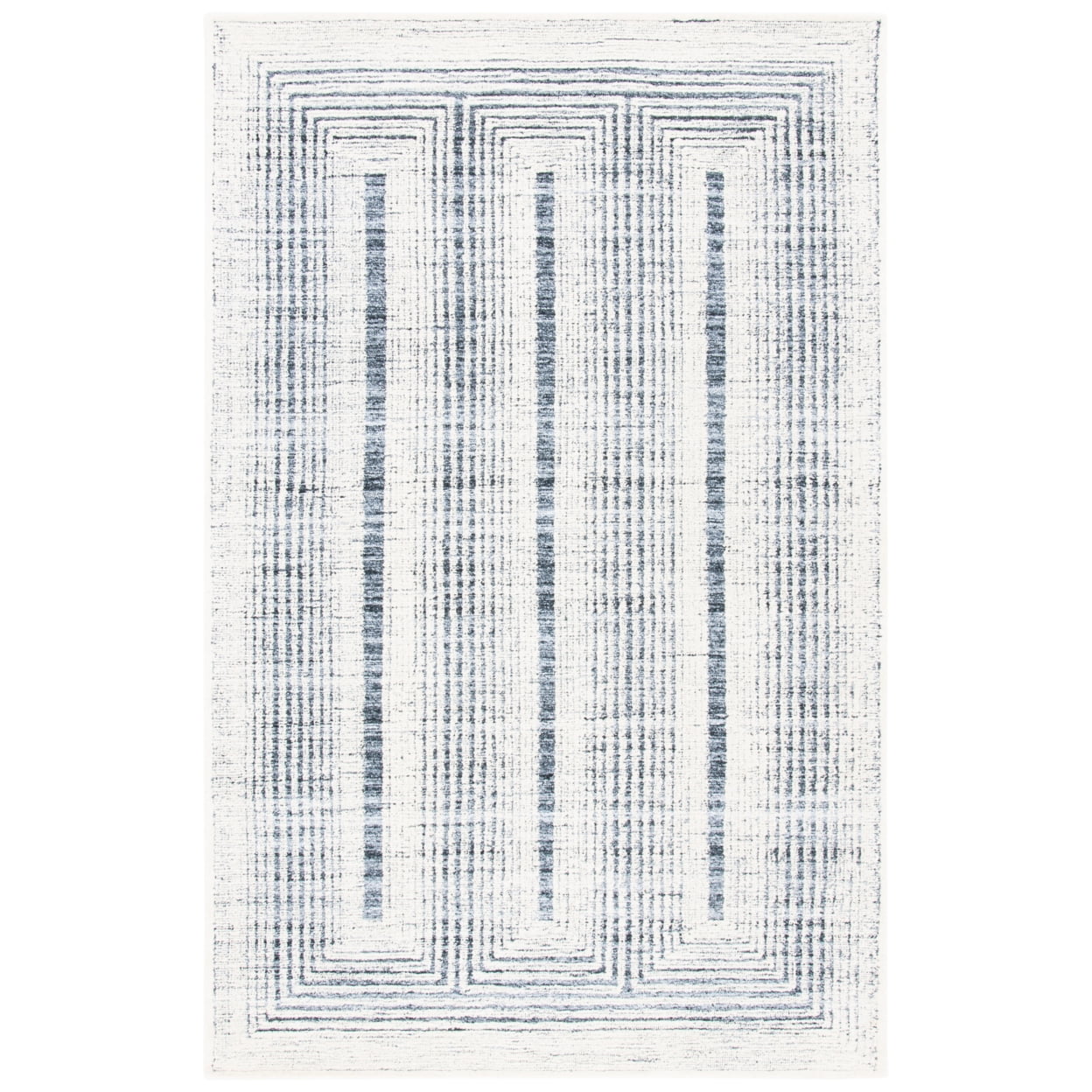 SAFAVIEH Metro Bayon Bordered Area Rug, Dark Grey/Ivory, 8' x 10'