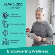 مكمل ألفا GPC Choline 300mg - 120 كبسولة نباتية | صنع في الولايات المتحدة الأمريكية | محسن معرفي Nootropic | يدعم وظيفة الذاكرة والدماغ | يعزز التركيز والمزاج | 300 ملغ حبوب مسحوق نقية