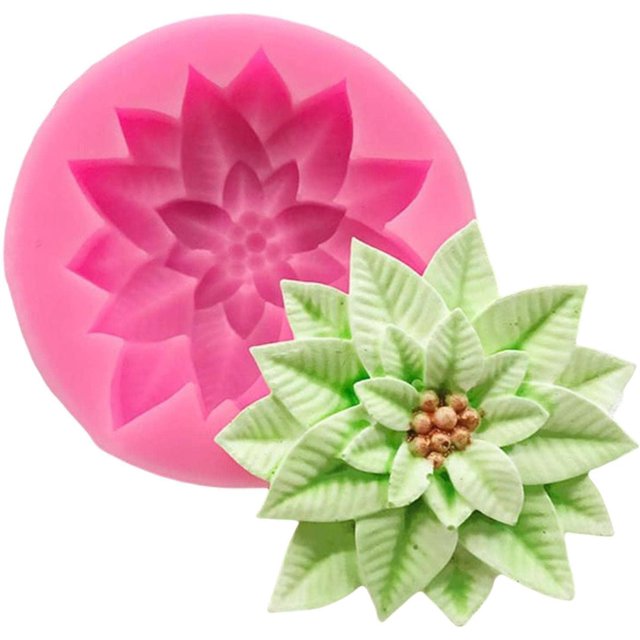 Moldes de silicona 3D, molde de fundición de escultura con forma de flor de fruta, molde de resina epoxi para manualidades, fabricación de velas, cera de abejas, pastel de chocolate
