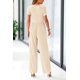 thumbnail image 2 of Mono Enterizo PRETTYGARDEN Mujer Cuello Cuadrado Pierna Ancha XS Beige, 2 of 8