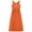 Orange, variant on Yeahdor Kids Girls Chiffon Beaded Party Gown Ruched V Neck Sleeveless Flower Girls Dress Wedding Bridesmaid Dresses