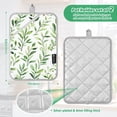 thumbnail image 6 of Yayeee Pot Holders Kitchen Heat Resistant with Pocket 7"x9.8" Cotton Oven Cooking Hot Pads, Green Leafy Pattern., 6 of 7