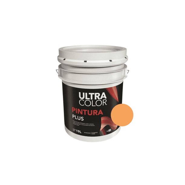 Cubeta De Pintura Vinilica Acrilica Lavable 19 Litros - Color Durazno