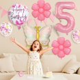 thumbnail image 4 of Set de globos de cumpleaños JKGOO Pink Butterfly para quinto cumpleaños, 4 of 7