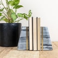 thumbnail image 2 of Main + Mesa Modern Marble Bookends with Brass Detail, Set of 2, Grey, 2 of 5