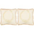 thumbnail image 2 of SAFAVIEH Lola Floral Pillow, 18" x 18", Wheat, Set of 2, 2 of 4