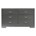 thumbnail image 2 of Furniture of America Santi Wood 6-Drawer Dresser with Acrylic Hardware in Gray, 2 of 7