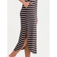 thumbnail image 3 of Time and Tru Women's Knit Maxi Dress with Short Sleeves, Sizes XS-XXXL, 3 of 3