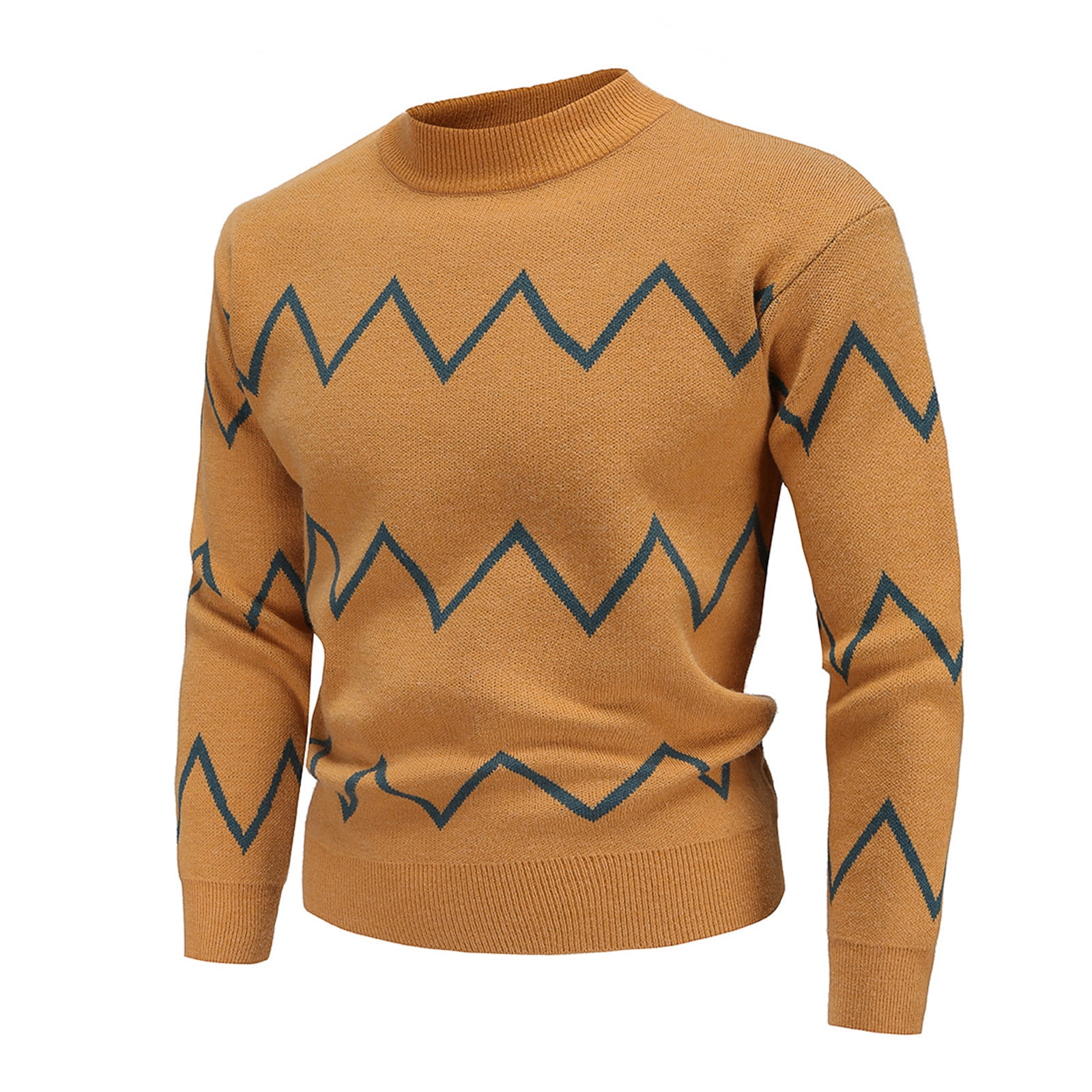 Cable Knit Sweater Men Men's Spring And Autumn Long Sleeve Round