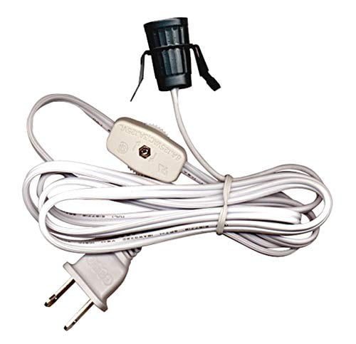 Creative Hobbies Single Light Replacement Clip in Lamp Cord for Christmas House, 